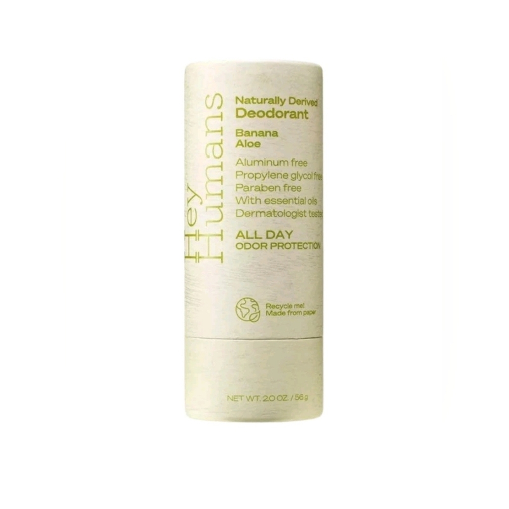 Hey Humans Aluminum Free Naturally Derived Deodorant 2oz Banana Leaf Aloe Vera